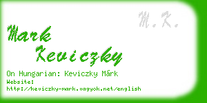 mark keviczky business card